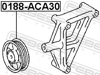 Deflection/Guide Pulley, V-ribbed belt 0188-ACA30
