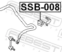 FEBEST SSB-008 Mounting, stabiliser bar