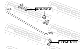 Link/Coupling Rod, stabiliser bar 1223-ELN17R