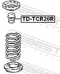 FEBEST TD-TCR20R Rubber Buffer, suspension