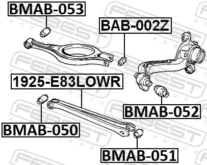 Mounting, steering gear BMAB-052