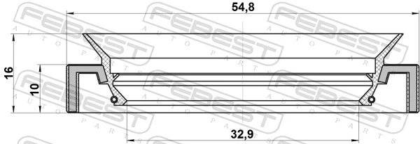 FEBEST 95HAY-34551016C Shaft Seal, drive shaft