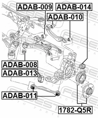 Mounting, control/trailing arm ADAB-013