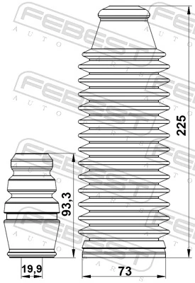 Dust Cover Kit, shock absorber HSHB-CRZF-KIT