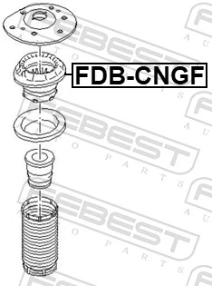 Rolling Bearing, suspension strut support mount FDB-CNGF