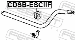 FEBEST CDSB-ESCIIF Mounting, stabiliser bar