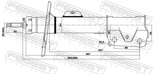 FEBEST 21110-004FR Shock Absorber