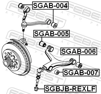 Repair kit, supporting/ball joint SGBJB-REXLF