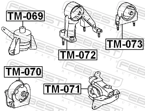Mounting, engine TM-073
