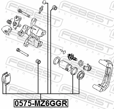 Repair Kit, brake caliper 0575-MZ6GGR