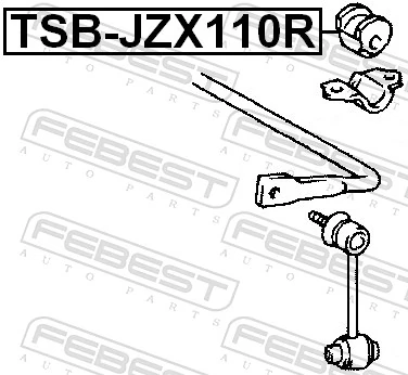 FEBEST TSB-JZX110R Mounting, stabiliser bar