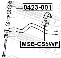 FEBEST MSB-CS5WF Mounting, stabiliser bar