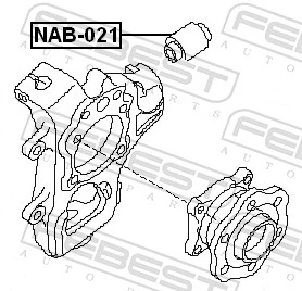 Mounting, control/trailing arm NAB-021