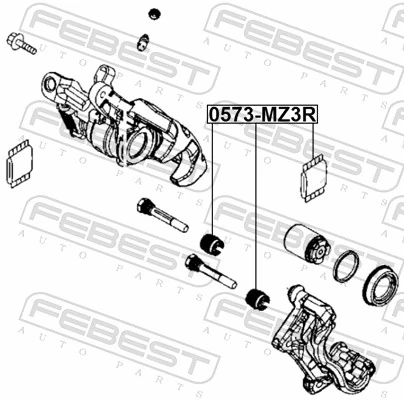 FEBEST 0573-MZ3R Bellow, brake caliper guide