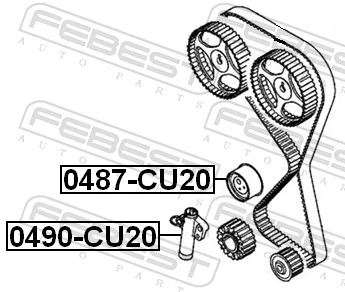 Tensioner, timing belt 0490-CU20