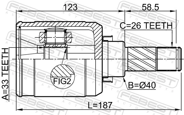 Joint Kit, drive shaft 0211-J10F6LH