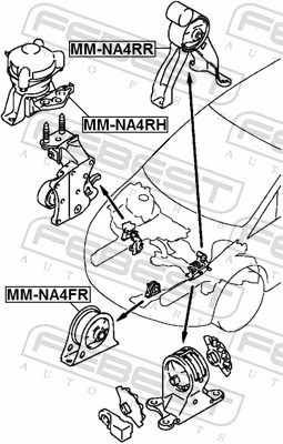 FEBEST MM-NA4FR Mounting, engine