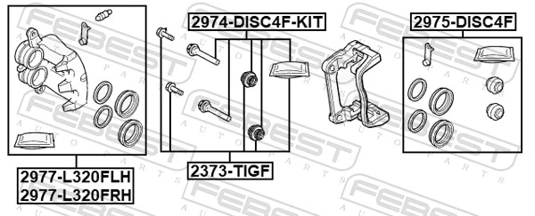 Brake Caliper 2977-L320FLH