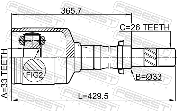 Joint Kit, drive shaft 2411-DUSTMTRH
