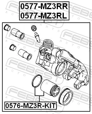 Repair Kit, brake caliper 0576-MZ3R-KIT