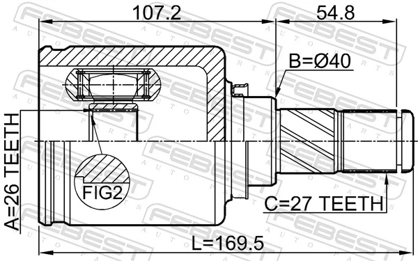 Joint Kit, drive shaft 0211-T32CVTLH