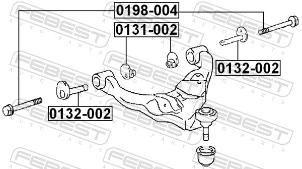 FEBEST 0132-002 Caster Shim, axle beam