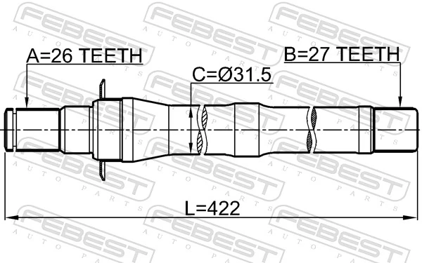 Drive Shaft 1212-IX35MT5