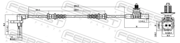 Sensor, wheel speed 16606-005