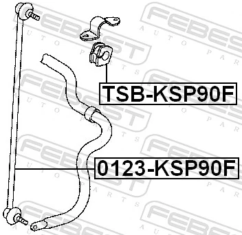 Mounting, stabiliser bar TSB-KSP90F