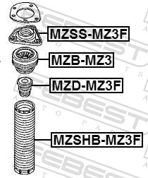 Protective Cap/Bellow, shock absorber MZSHB-MZ3F
