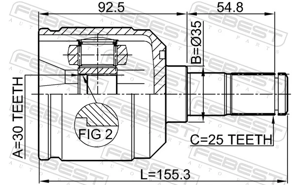 FEBEST 0411-N33 Joint Kit, drive shaft