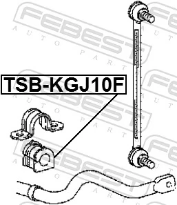 FEBEST TSB-KGJ10F Mounting, stabiliser bar