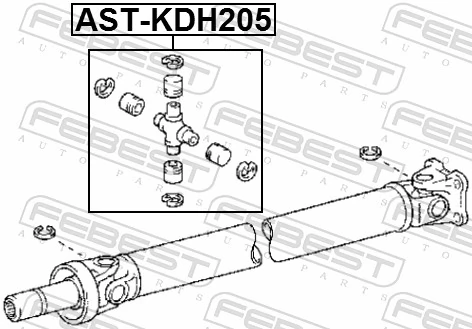 FEBEST AST-KDH205 Joint, articulated shaft