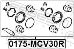 Repair Kit, brake caliper 0175-MCV30R