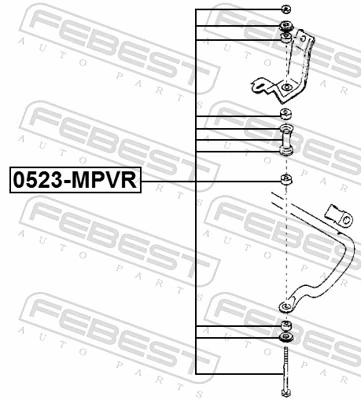 Link/Coupling Rod, stabiliser bar 0523-MPVR