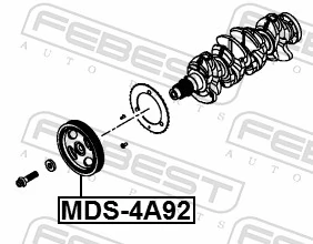FEBEST MDS-4A92 Belt Pulley, crankshaft
