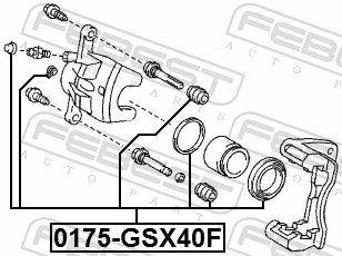 FEBEST 0175-GSX40F Repair Kit, brake caliper