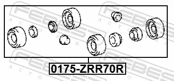 FEBEST 0175-ZRR70R Repair Kit, wheel brake cylinder