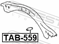 FEBEST TAB-559 Mounting, control/trailing arm