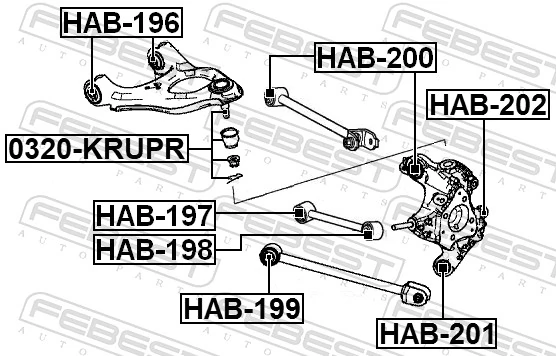 FEBEST 0320-KRUPR Ball Joint