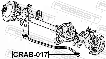 Mounting, control/trailing arm CRAB-017