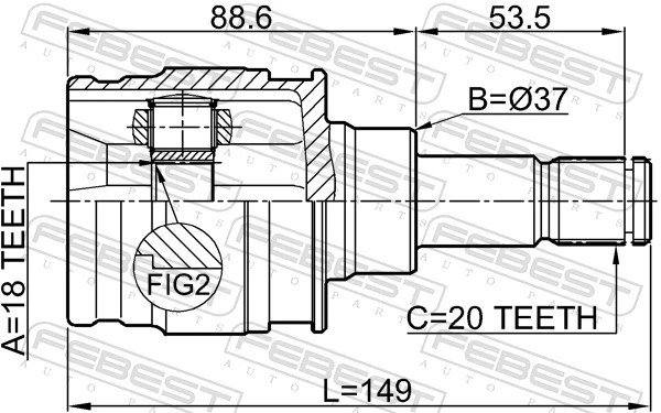 Joint Kit, drive shaft 0111-ACA33R