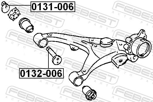 FEBEST 0132-006 Caster Shim, axle beam