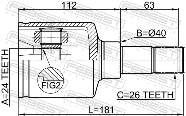 Joint Kit, drive shaft 2111-TC7LH