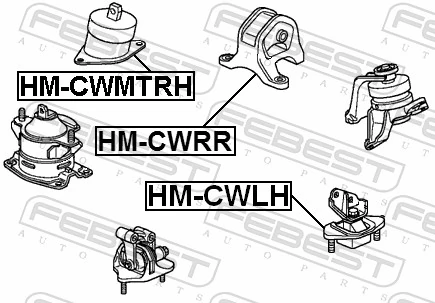 FEBEST HM-CWRR Mounting, engine