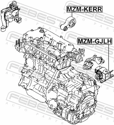 FEBEST MZM-GJLH Mounting, engine
