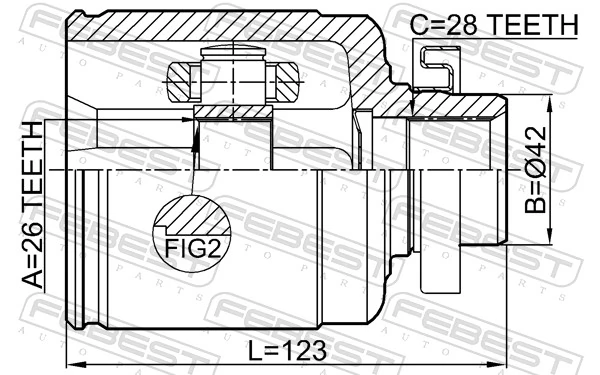 FEBEST 2211-OPIRH Joint Kit, drive shaft