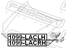 FEBEST 1099-LACRH Hinge, bonnet