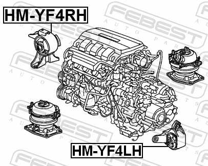 FEBEST HM-YF4RH Mounting, engine