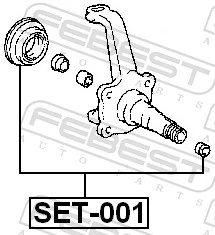 Repair Kit, steering knuckle SET-001